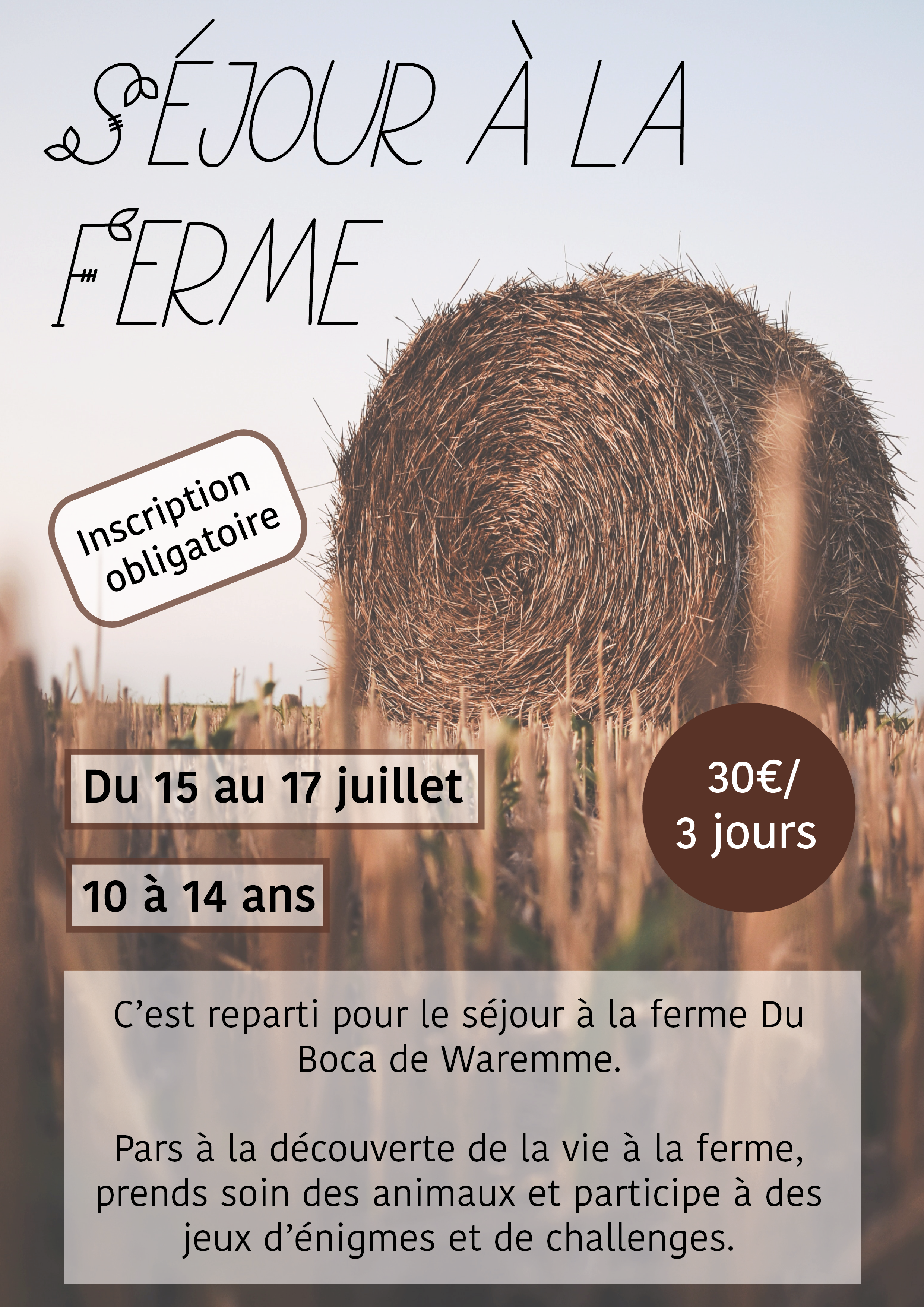 Séjour à la ferme