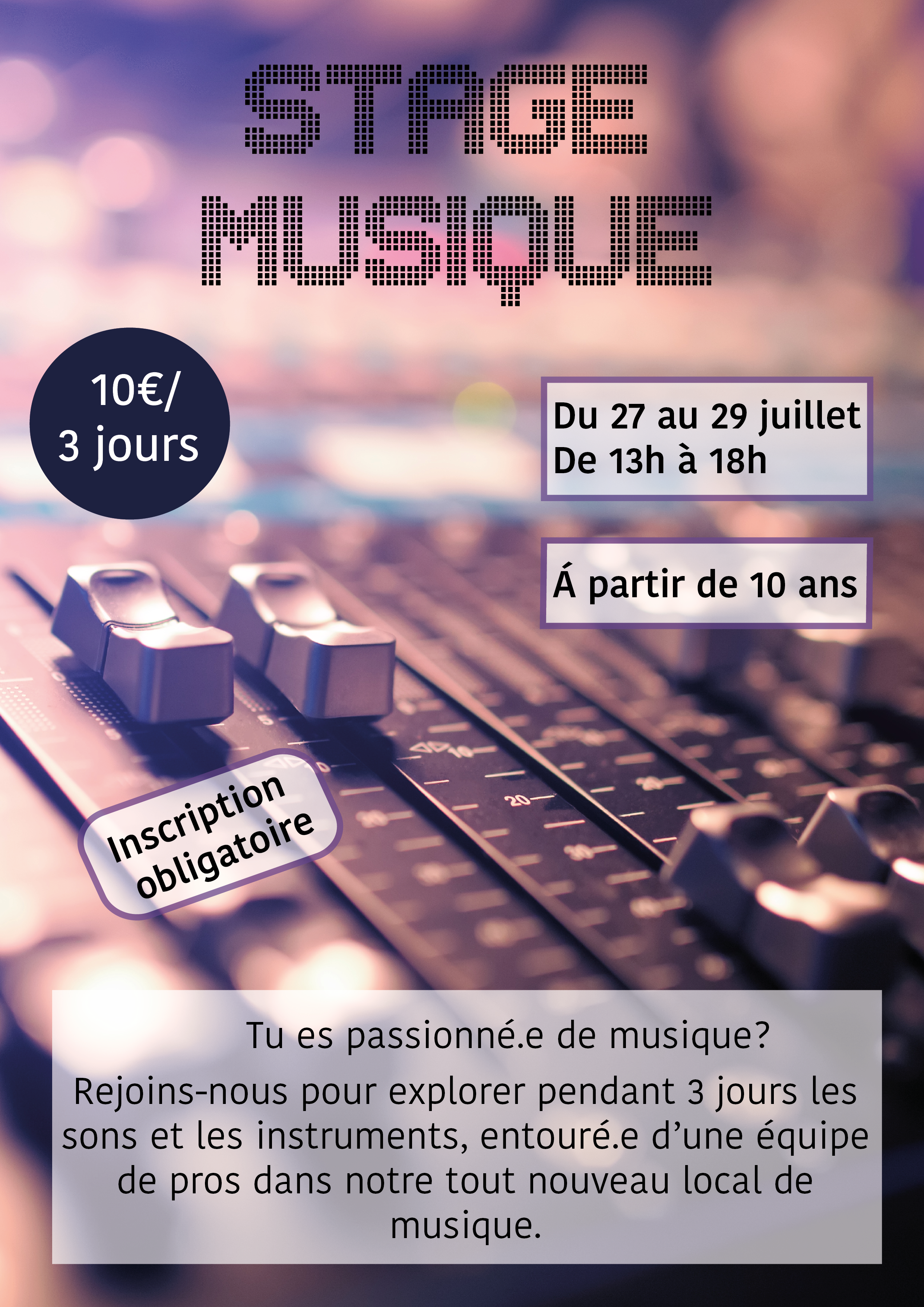 Stage musique
