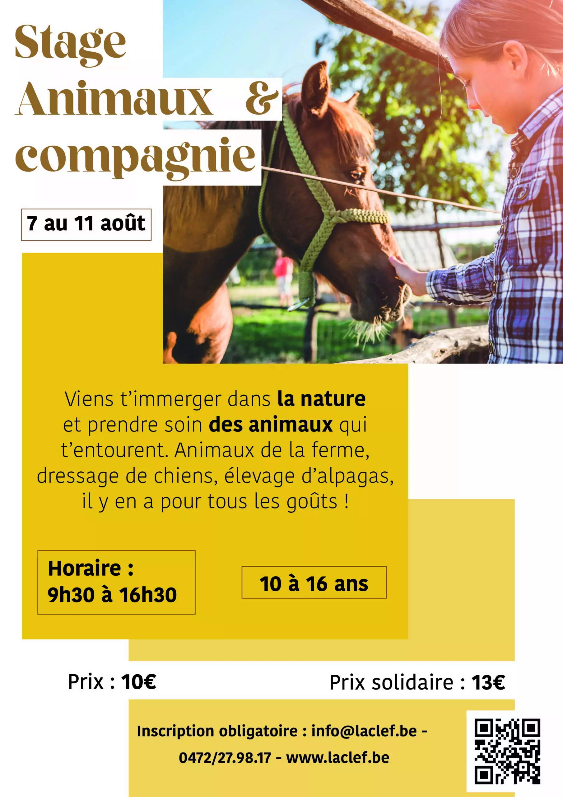Stage Animaux & compagnie