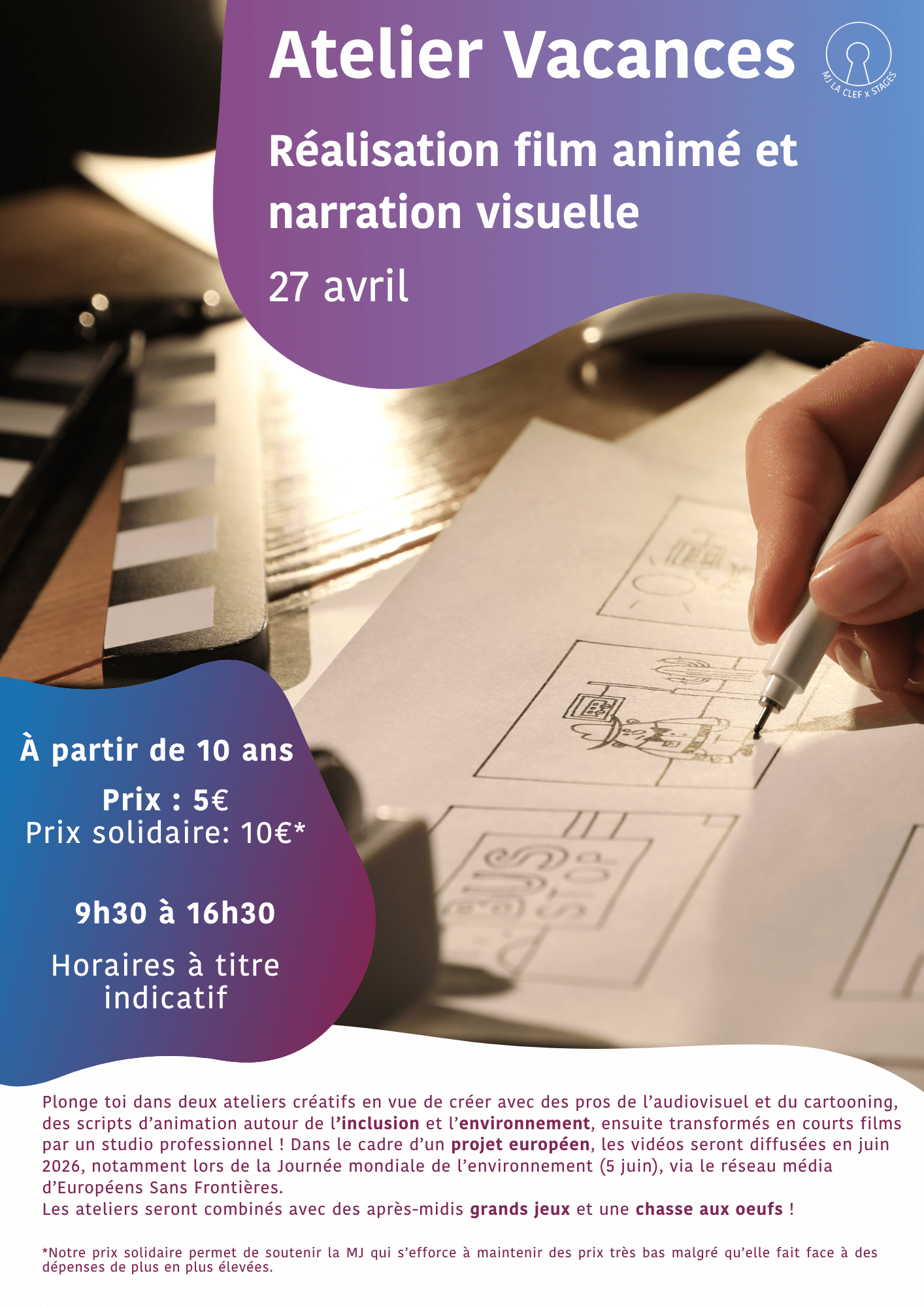 Journée Atelier : Réalisation de film animé et narration visuelle