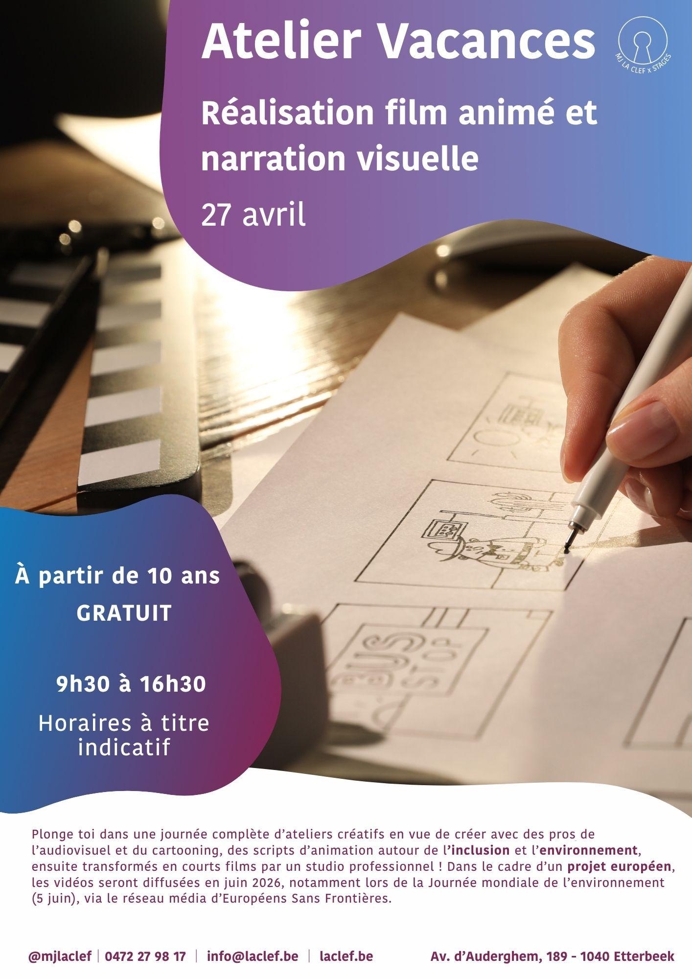 Journée Atelier : Réalisation de film animé et narration visuelle